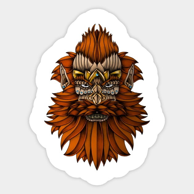 Ornate Dwarf Sticker by Psydrian